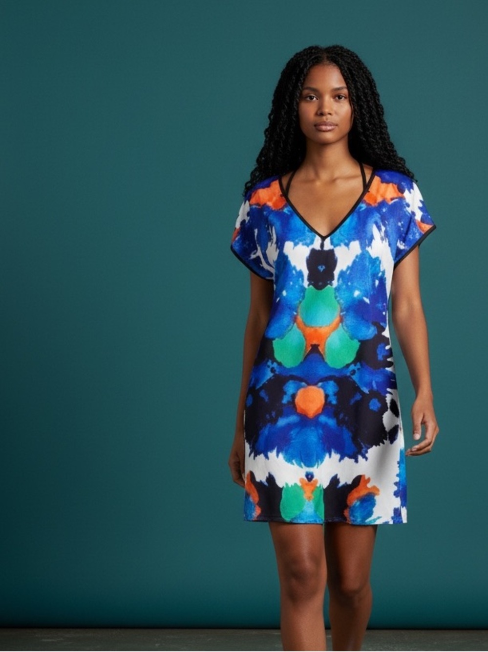 bar III Watercolor Print Dress – Colorful Lightweight NWT